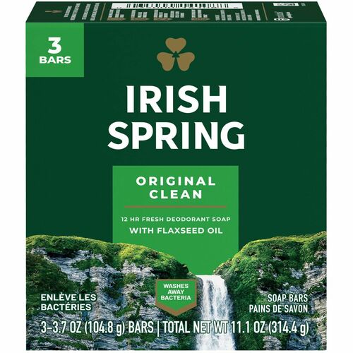Jabón Irish Spring Original Clean | 12h Fresh | Pack 3 Barras